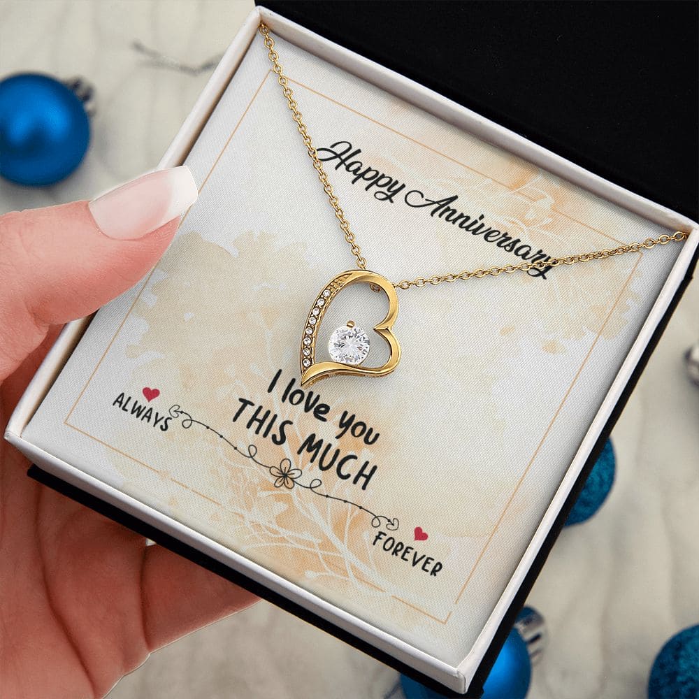 Happy Anniversary, I Love you | Love Heart Necklace
