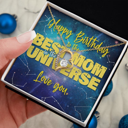 Happy Birthday To my Best Mom | Love Heart Necklace