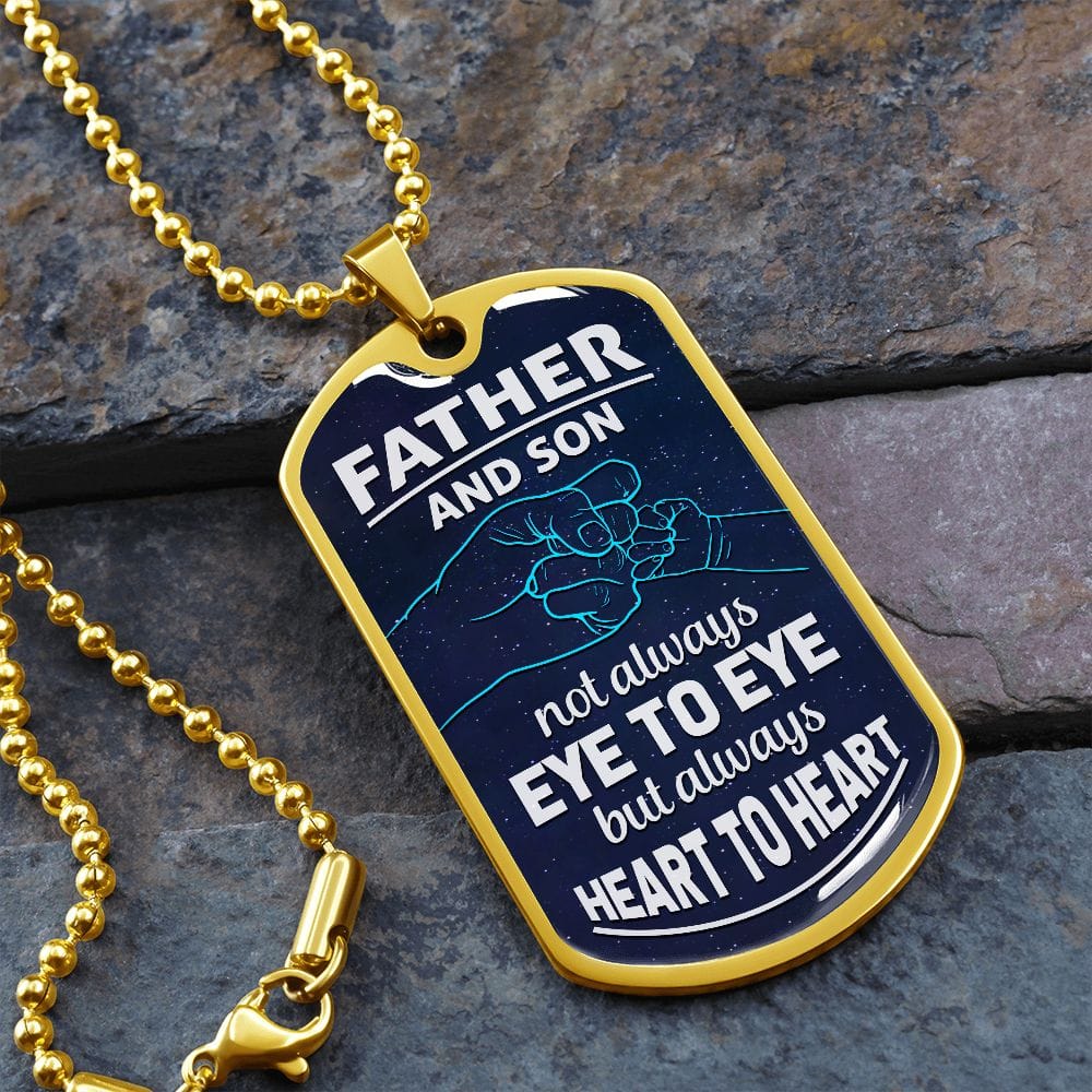 Father and Son Gift | Dog Tag Military Chain style