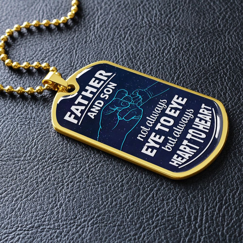 Father and Son Gift | Dog Tag Military Chain style