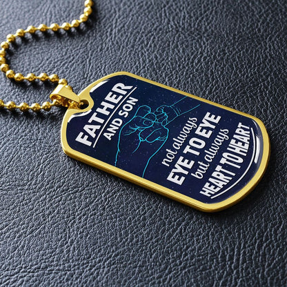 Father and Son Gift | Dog Tag Military Chain style