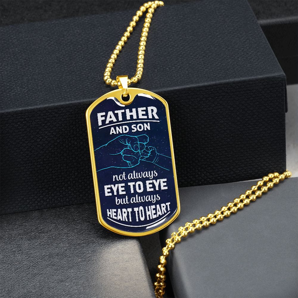 Father and Son Gift | Dog Tag Military Chain style