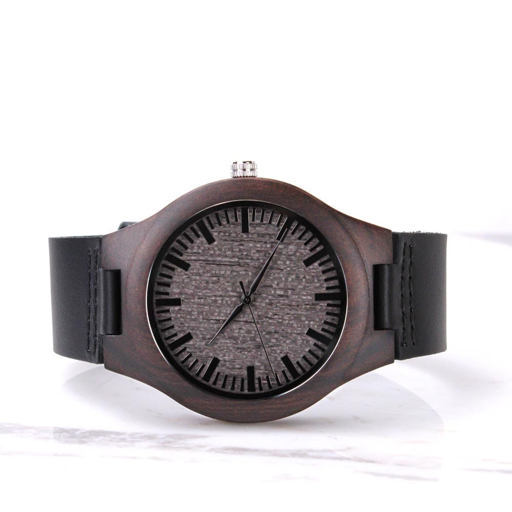 To my Dad Timeless Engraved Wooden Watch