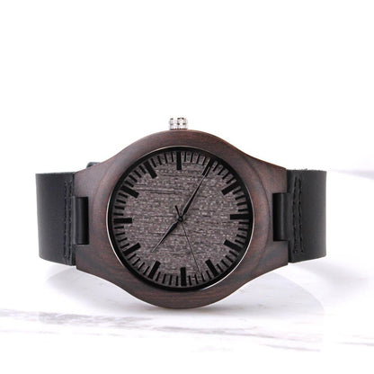 To my Dad Timeless Engraved Wooden Watch