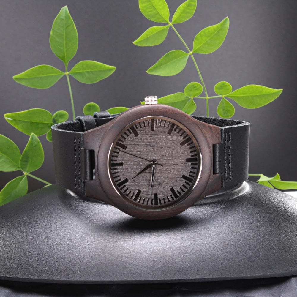 To my Dad Timeless Engraved Wooden Watch
