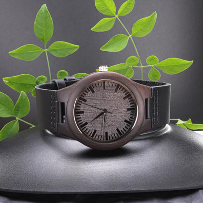 To my Dad Timeless Engraved Wooden Watch