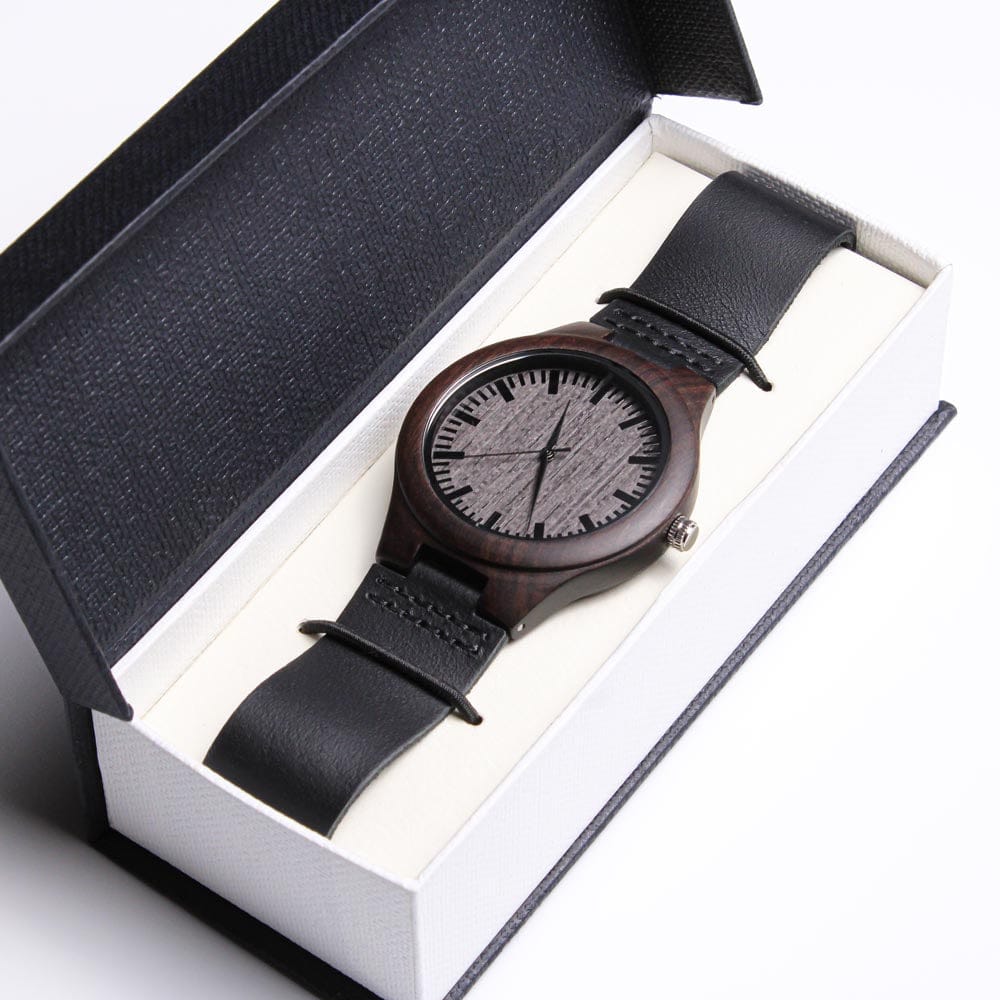 To my Dad Timeless Engraved Wooden Watch