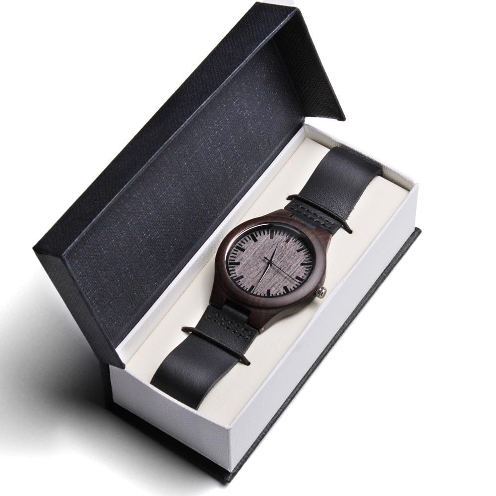 To my Dad Timeless Engraved Wooden Watch