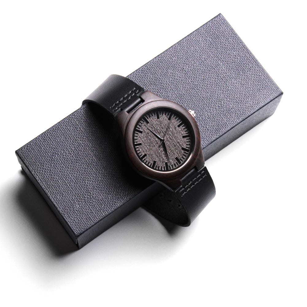 To my Dad Timeless Engraved Wooden Watch