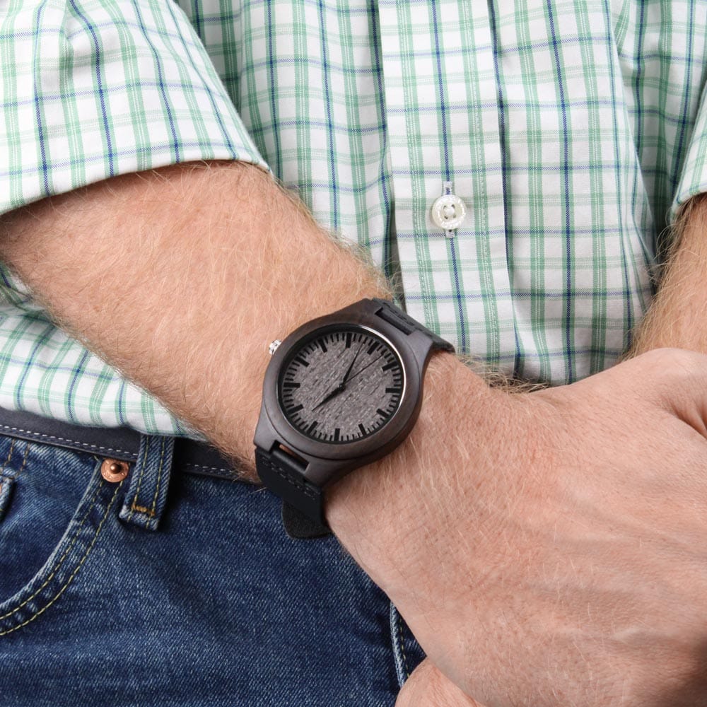 To my Dad Timeless Engraved Wooden Watch