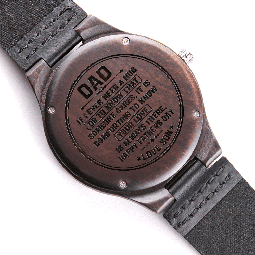 To my Dad Timeless Engraved Wooden Watch