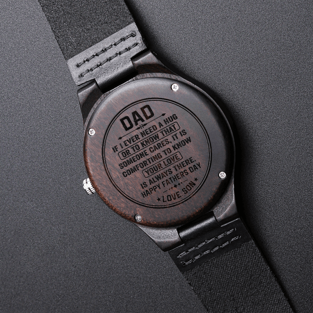 To my Dad Timeless Engraved Wooden Watch