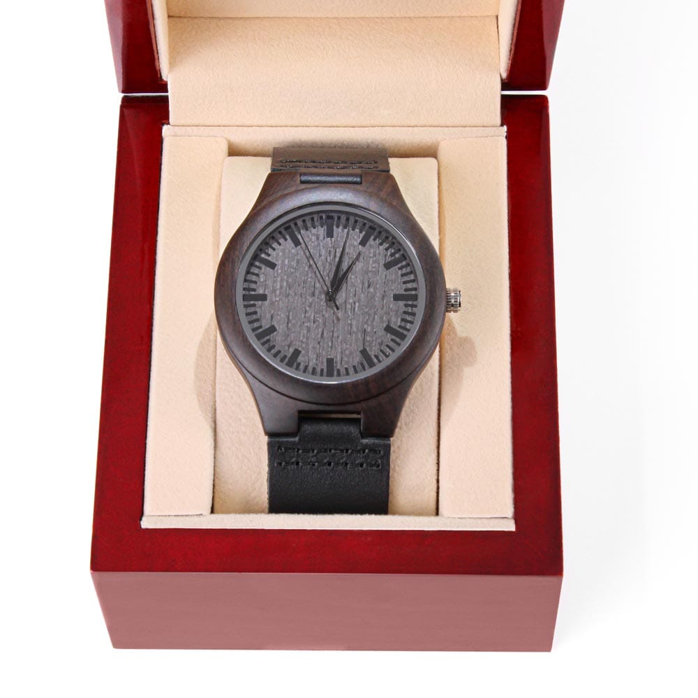 To my Dad Timeless Engraved Wooden Watch