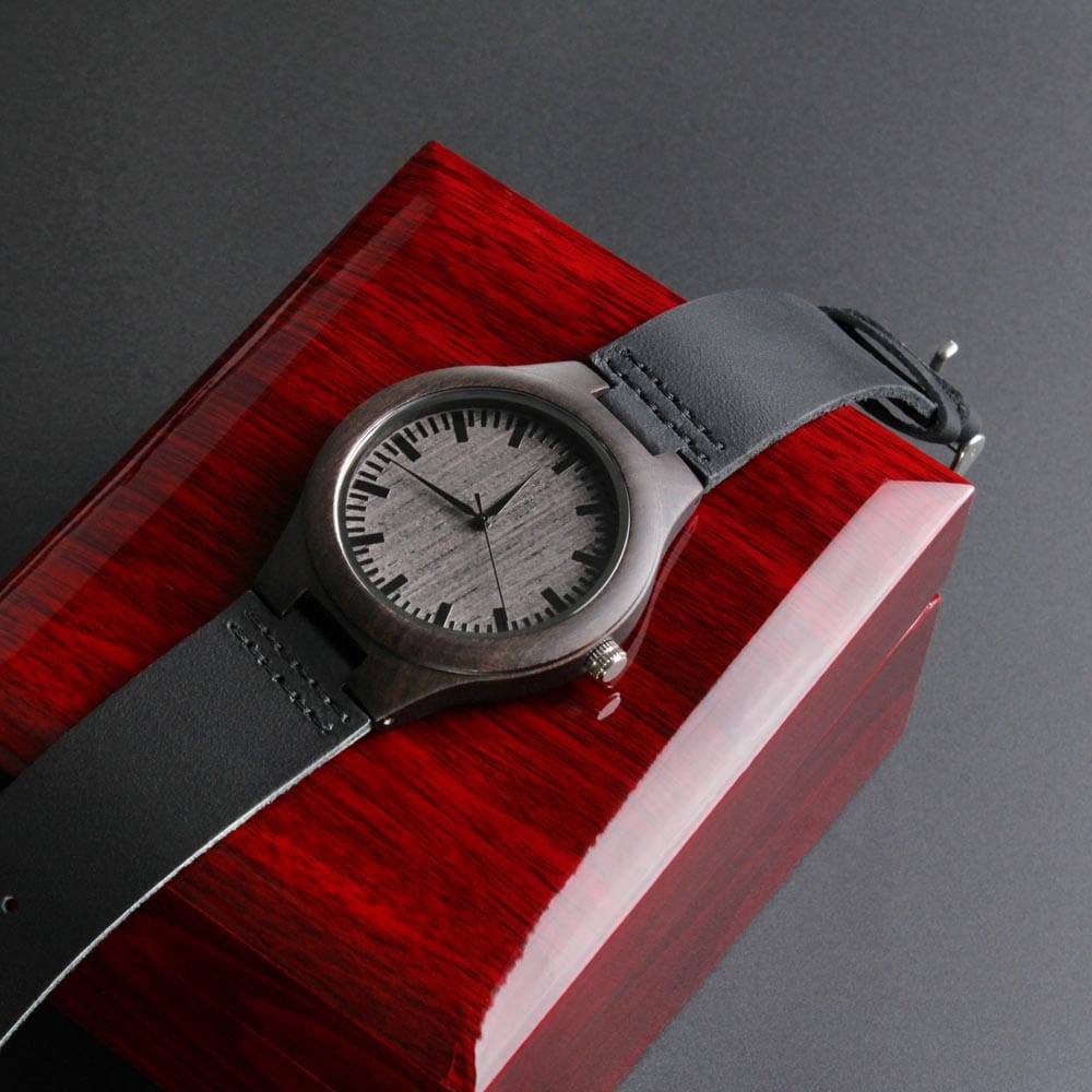 To my Dad Timeless Engraved Wooden Watch