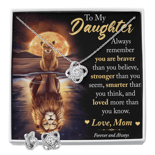 To my Daughter always remember I love you | Love Knot Necklace