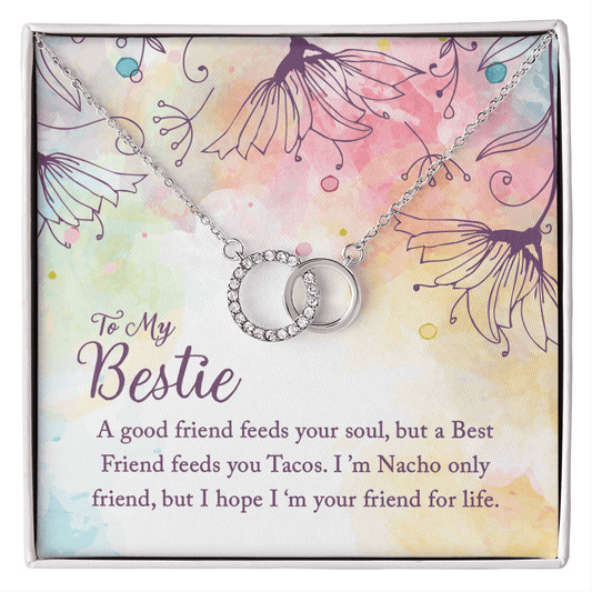 To my Bestie, Nacho Tacos Perfect Pair Necklace