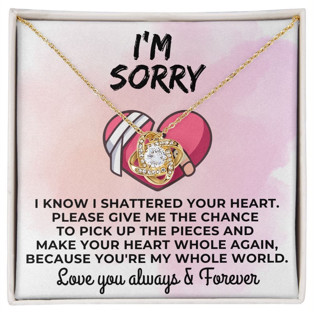 I'm Sorry for breaking your heart ❤️ | Love Knot Necklace