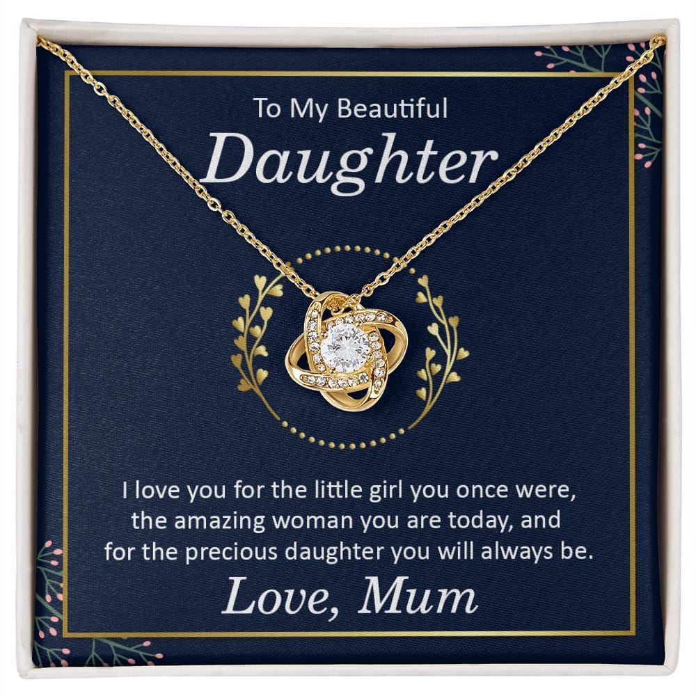 To my Beautiful Daughter | Love Knot Necklace