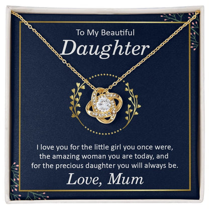 To my Beautiful Daughter | Love Knot Necklace