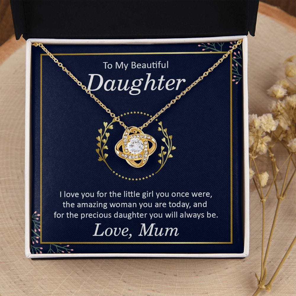 To my Beautiful Daughter | Love Knot Necklace