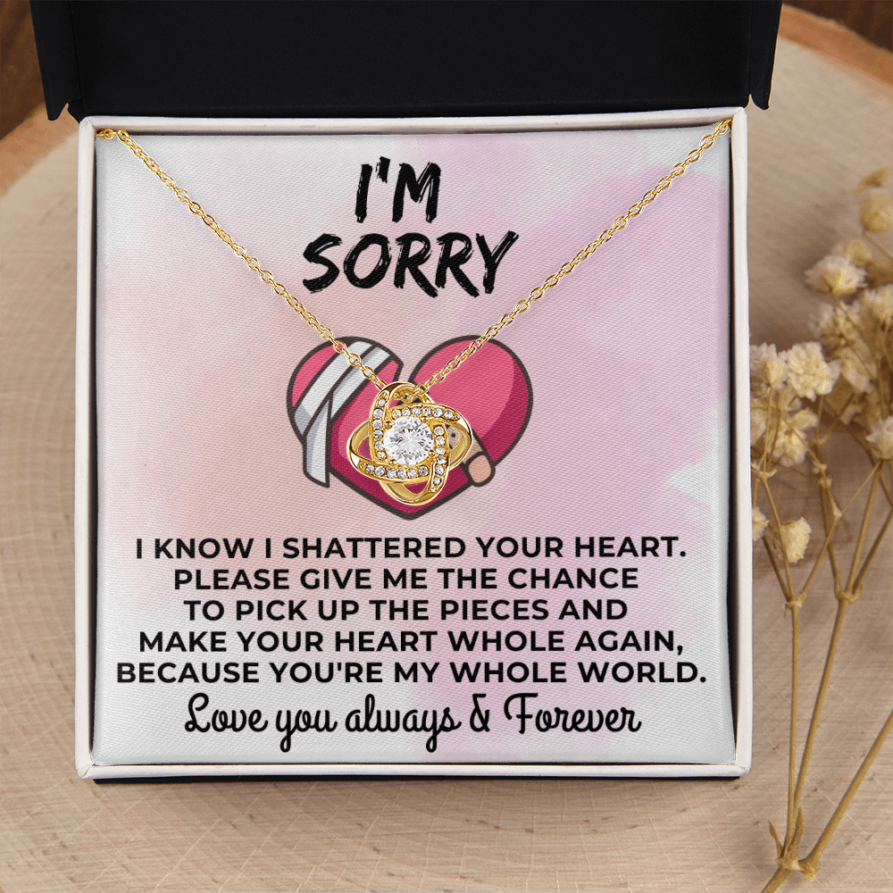 I'm Sorry for breaking your heart ❤️ | Love Knot Necklace