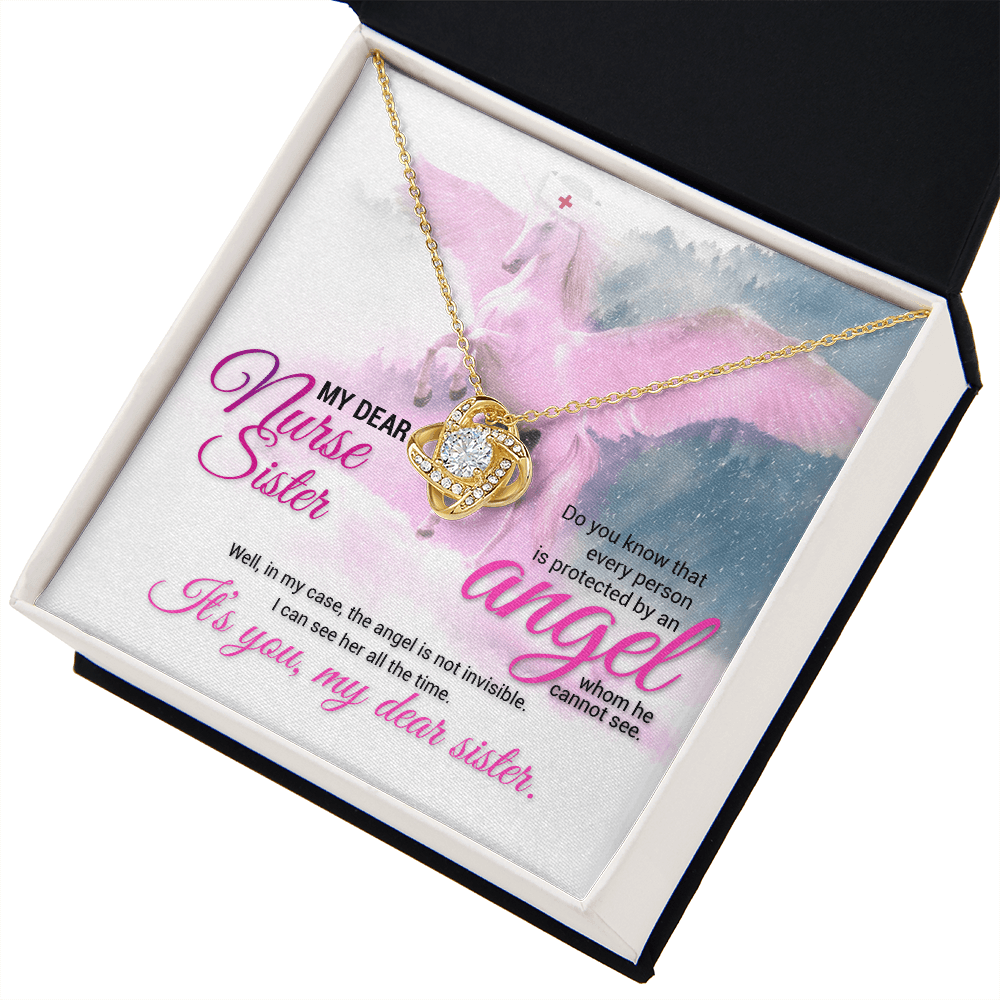 To my Dear Nurse Sister | Love Knot Necklace