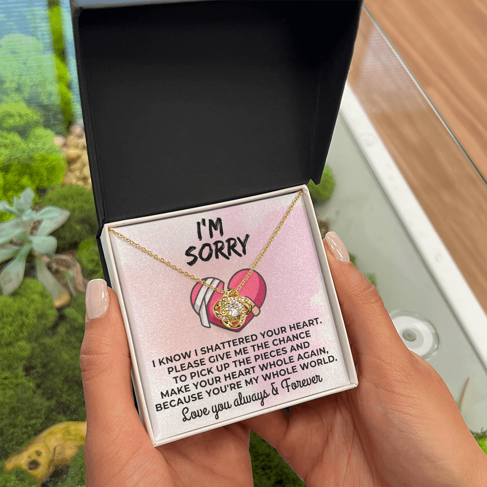 I'm Sorry for breaking your heart ❤️ | Love Knot Necklace