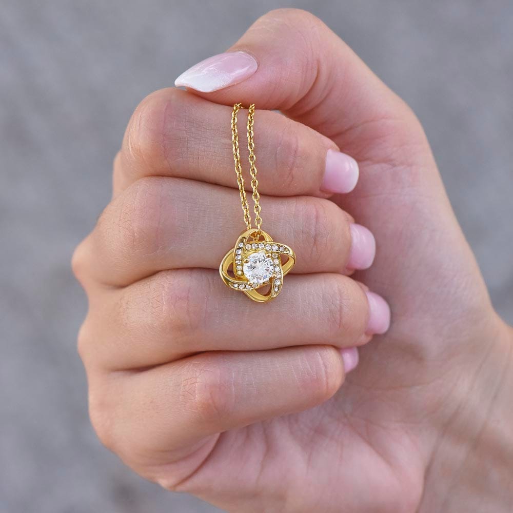 To my Wife Merry Christmas | Love Knot Necklace