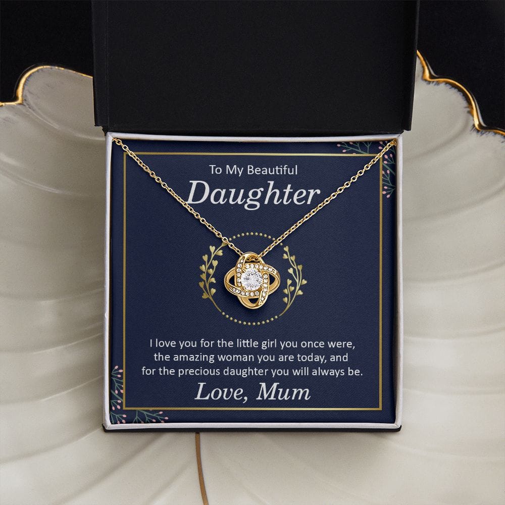To my Beautiful Daughter | Love Knot Necklace