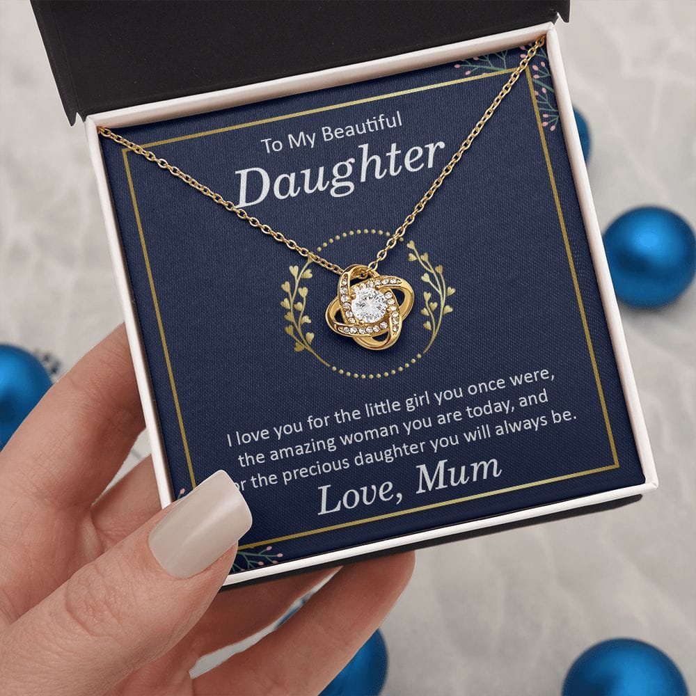 To my Beautiful Daughter | Love Knot Necklace