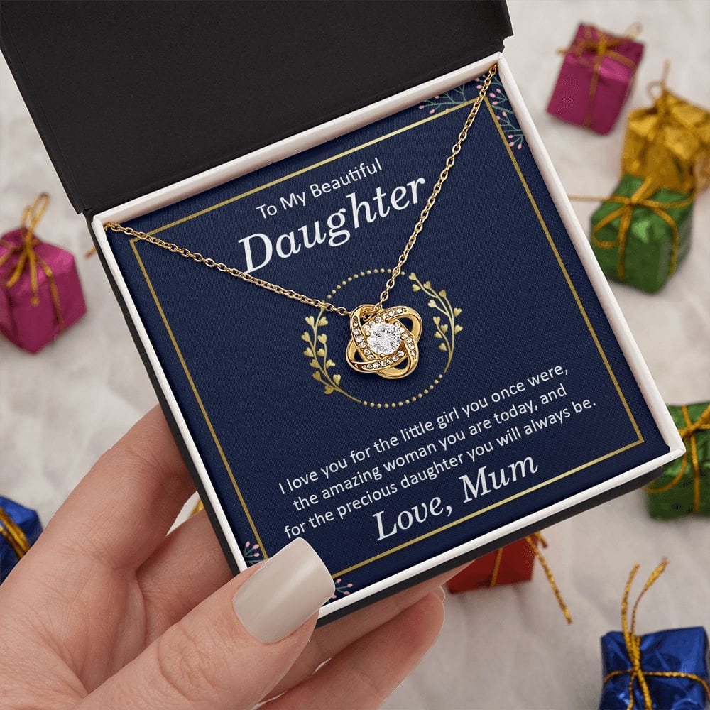To my Beautiful Daughter | Love Knot Necklace