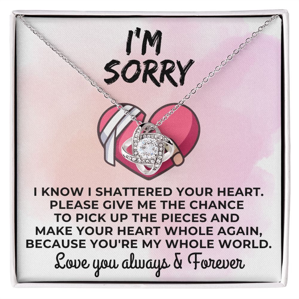 I'm Sorry for breaking your heart ❤️ | Love Knot Necklace
