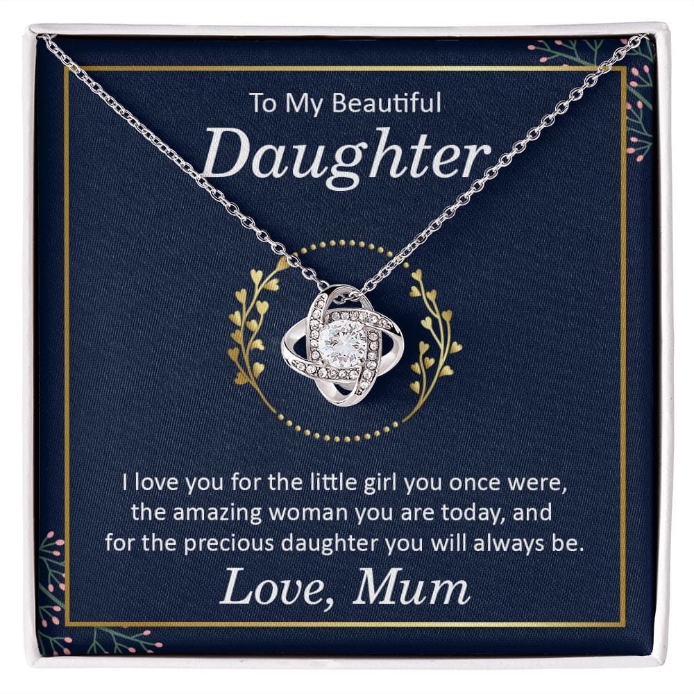 To my Beautiful Daughter | Love Knot Necklace