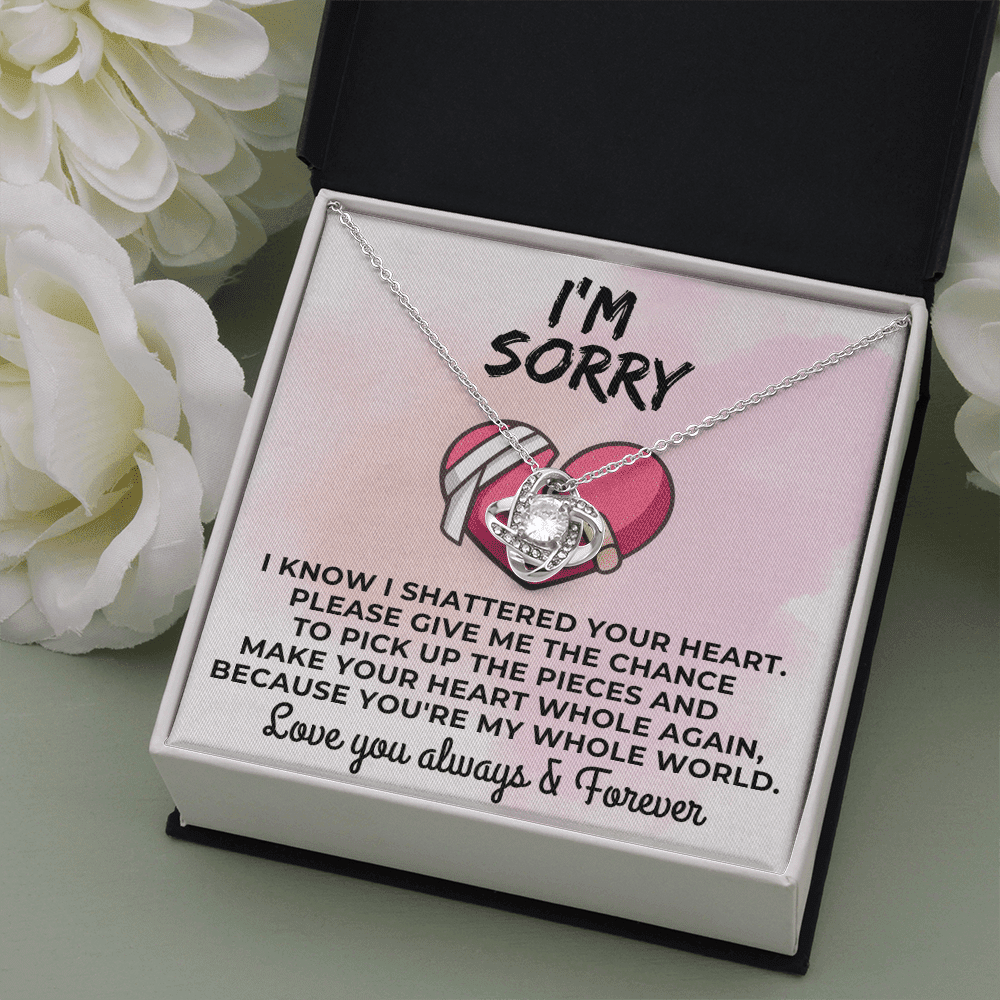 I'm Sorry for breaking your heart ❤️ | Love Knot Necklace