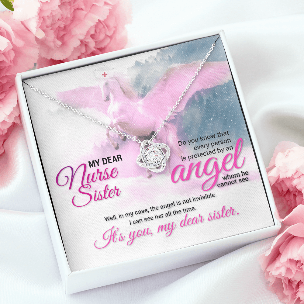 To my Dear Nurse Sister | Love Knot Necklace