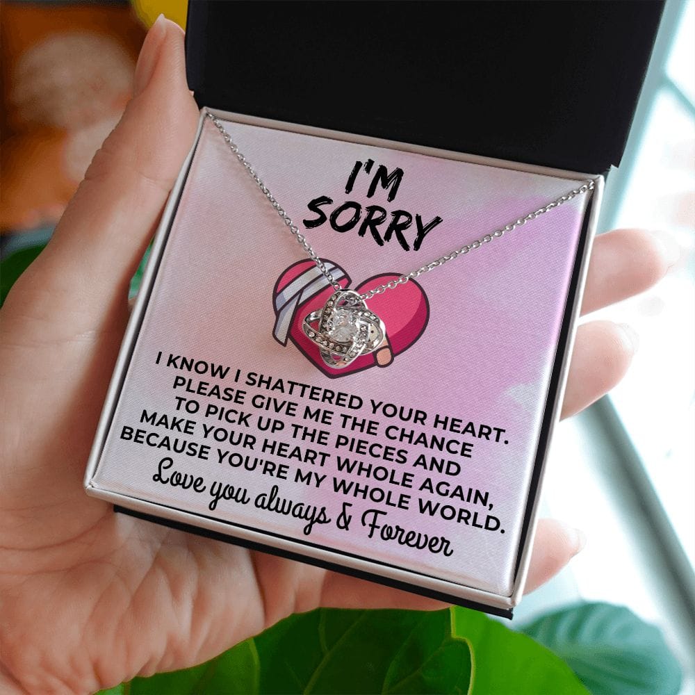 I'm Sorry for breaking your heart ❤️ | Love Knot Necklace