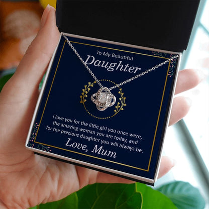 To my Beautiful Daughter | Love Knot Necklace
