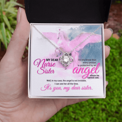 To my Dear Nurse Sister | Love Knot Necklace