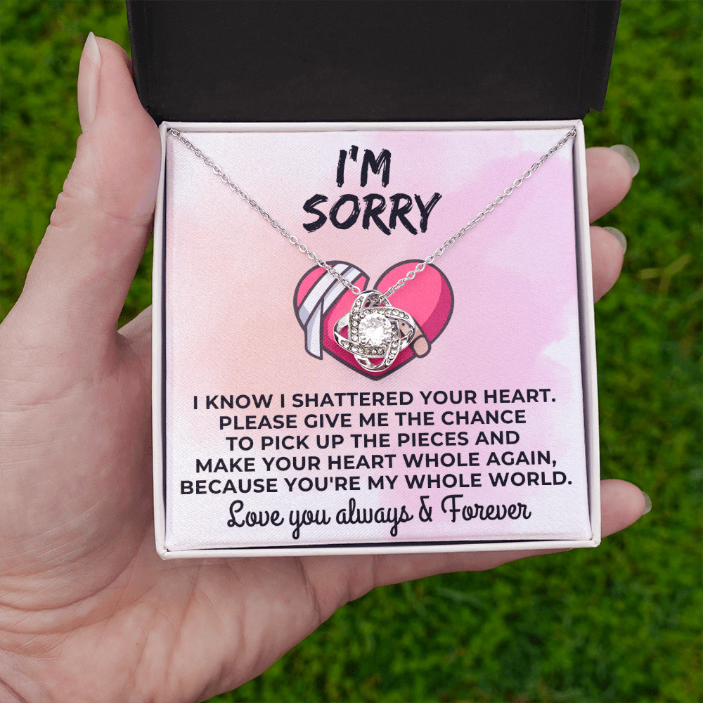 I'm Sorry for breaking your heart ❤️ | Love Knot Necklace