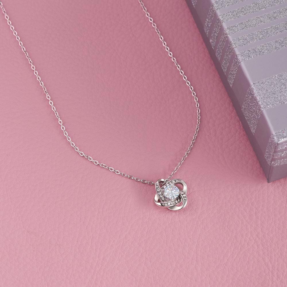 To my Daughter Merry Christmas | Love knot Necklace