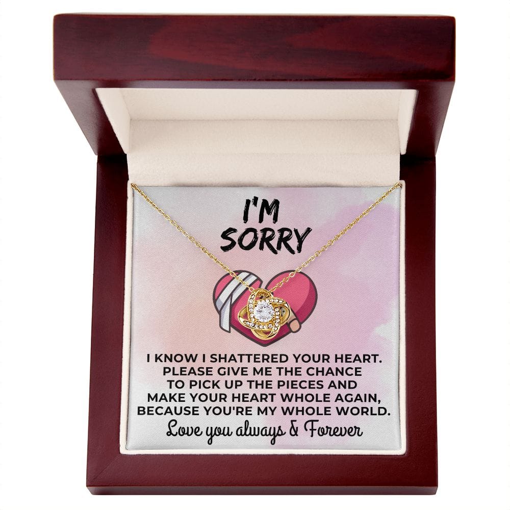 I'm Sorry for breaking your heart ❤️ | Love Knot Necklace