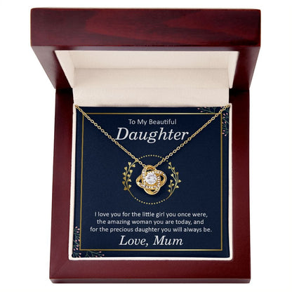 To my Beautiful Daughter | Love Knot Necklace