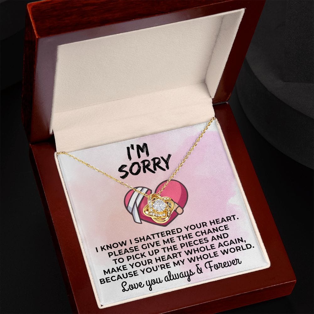 I'm Sorry for breaking your heart ❤️ | Love Knot Necklace