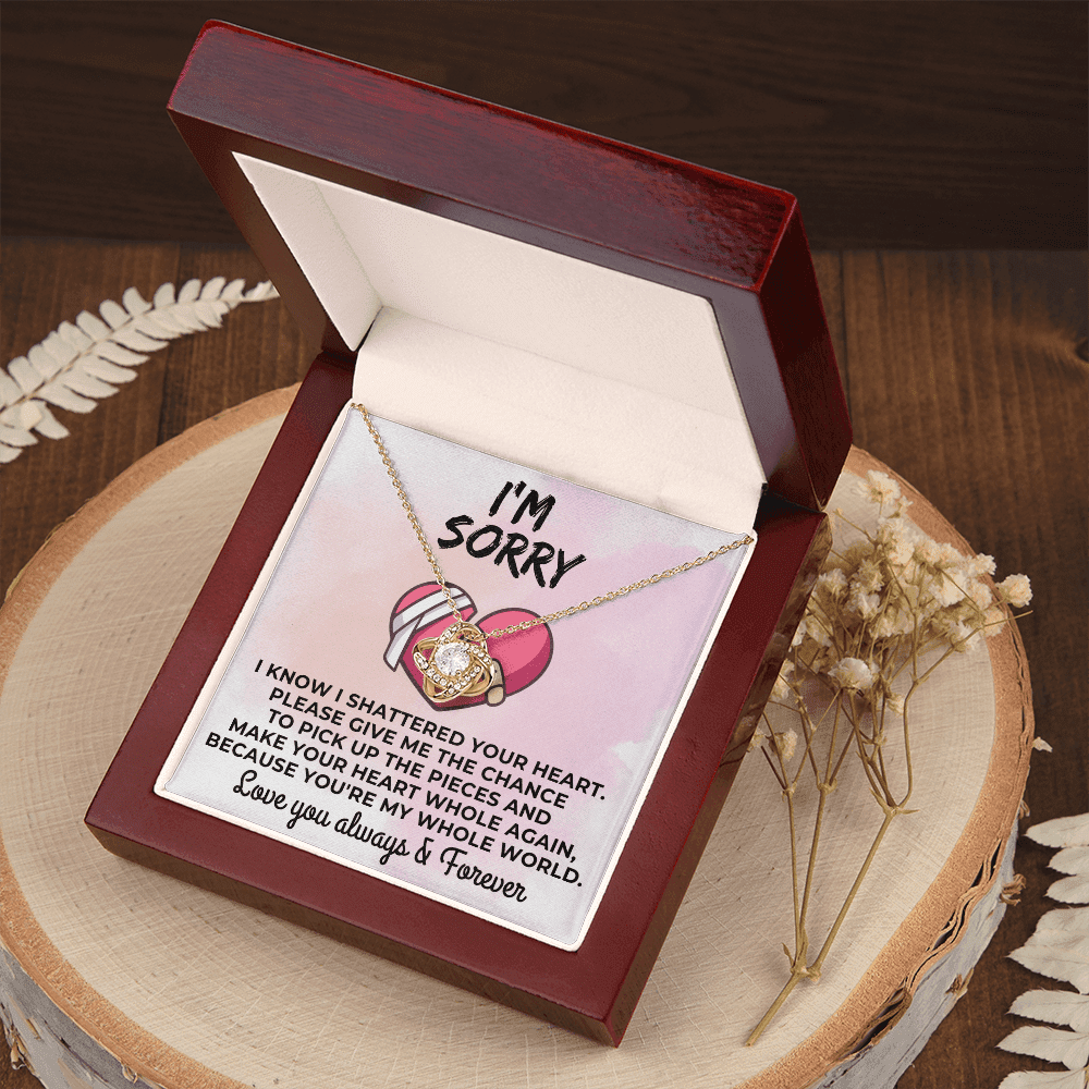 I'm Sorry for breaking your heart ❤️ | Love Knot Necklace