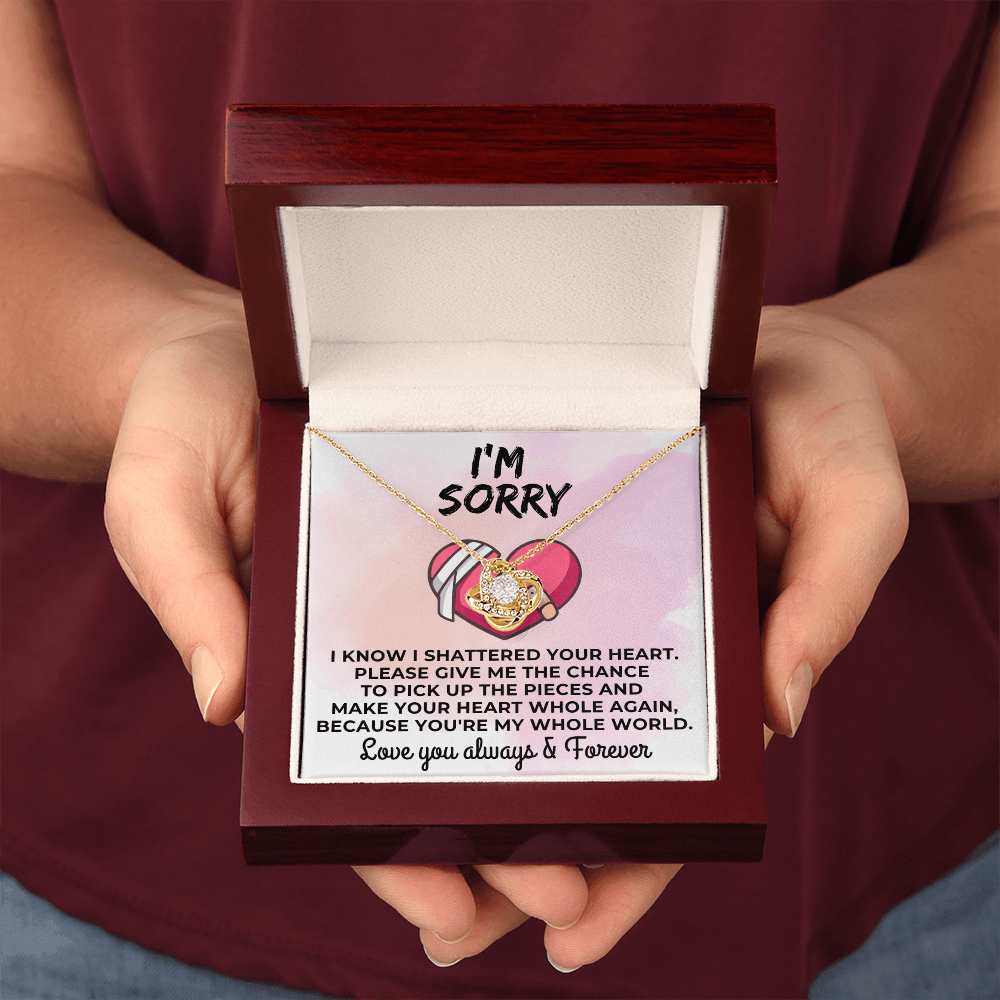 I'm Sorry for breaking your heart ❤️ | Love Knot Necklace