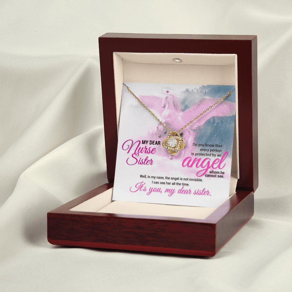 To my Dear Nurse Sister | Love Knot Necklace