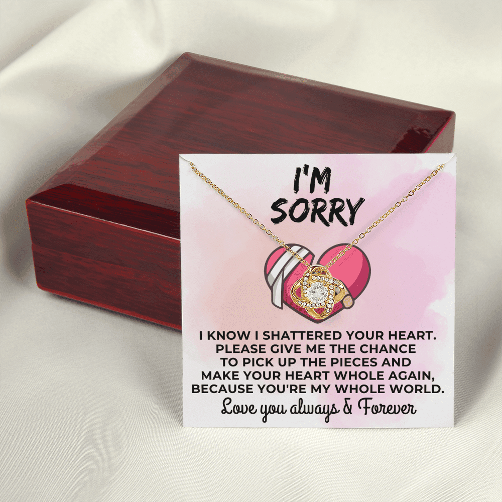 I'm Sorry for breaking your heart ❤️ | Love Knot Necklace