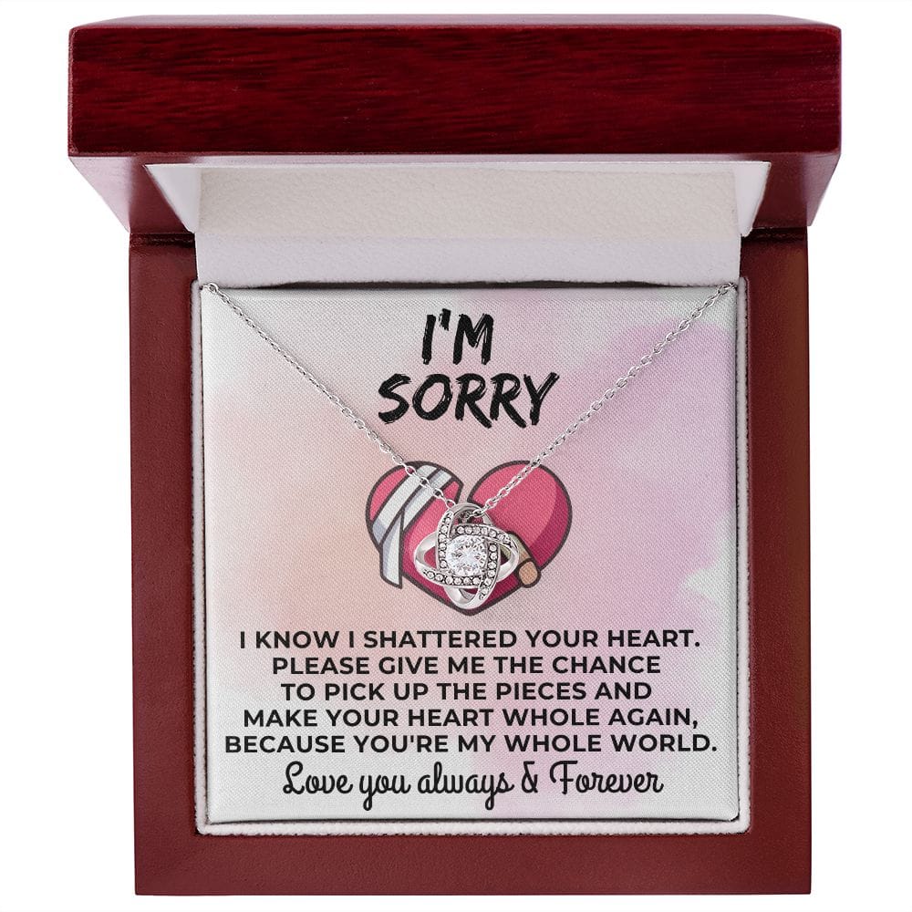 I'm Sorry for breaking your heart ❤️ | Love Knot Necklace