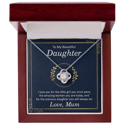 To my Beautiful Daughter | Love Knot Necklace