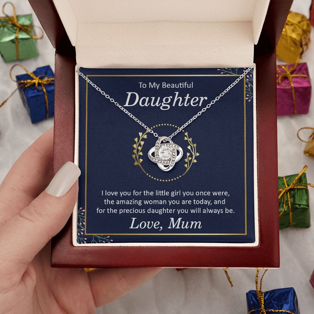 To my Beautiful Daughter | Love Knot Necklace